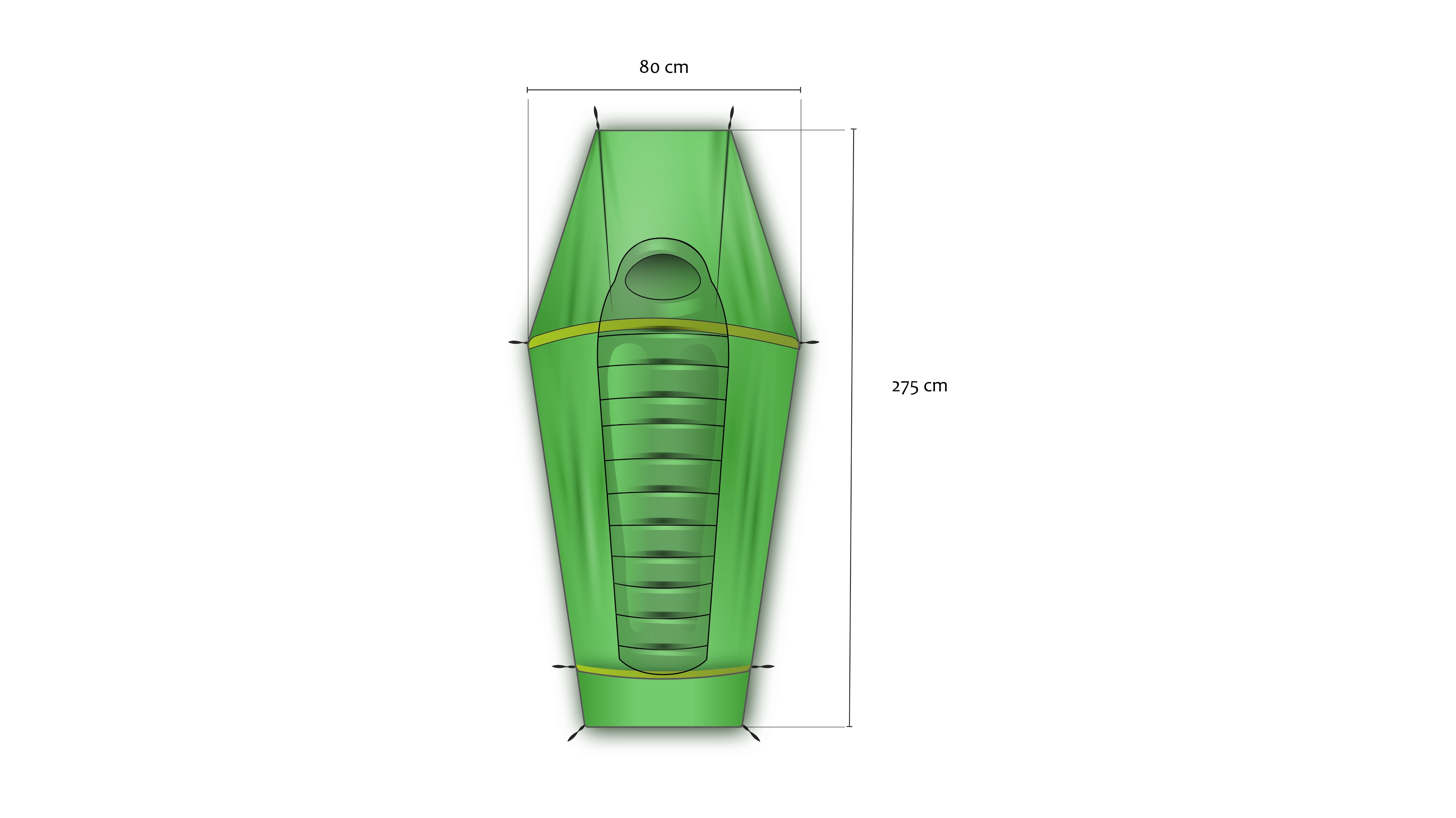 Rockland Namiot 1-osobowy Soloist zielony, 275x85x75 cm