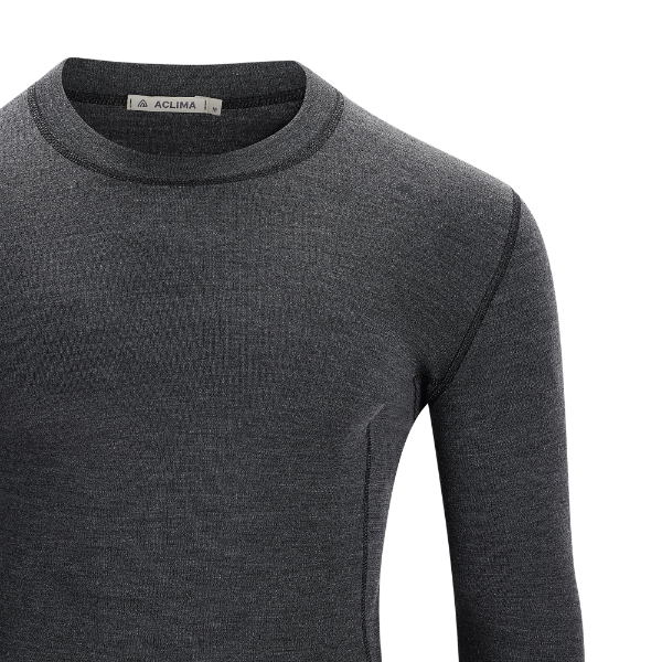 Aclima, Męska koszulka termoaktywna z długim rękawem, WarmWool Crewneck M's, szara