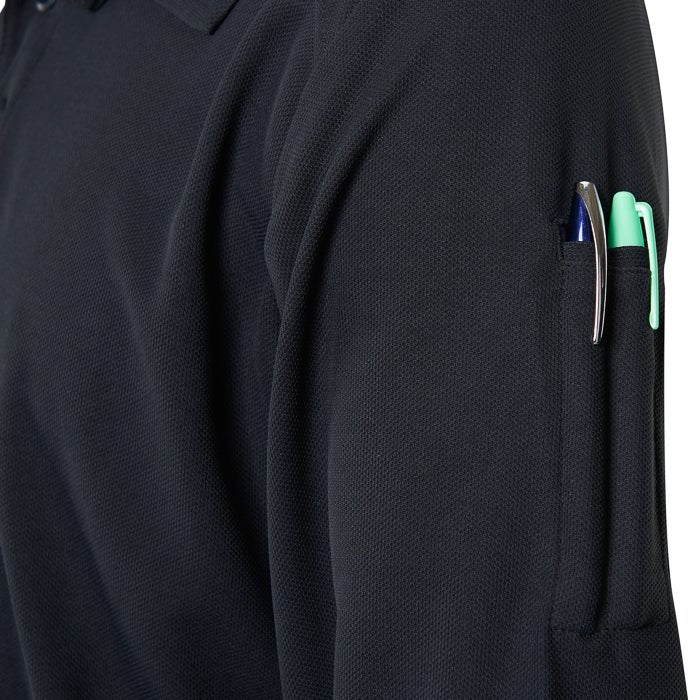 Vertx, Męska koszulka polo HeatShield (F.K.A. Coldblack®) Longsleeve, szary