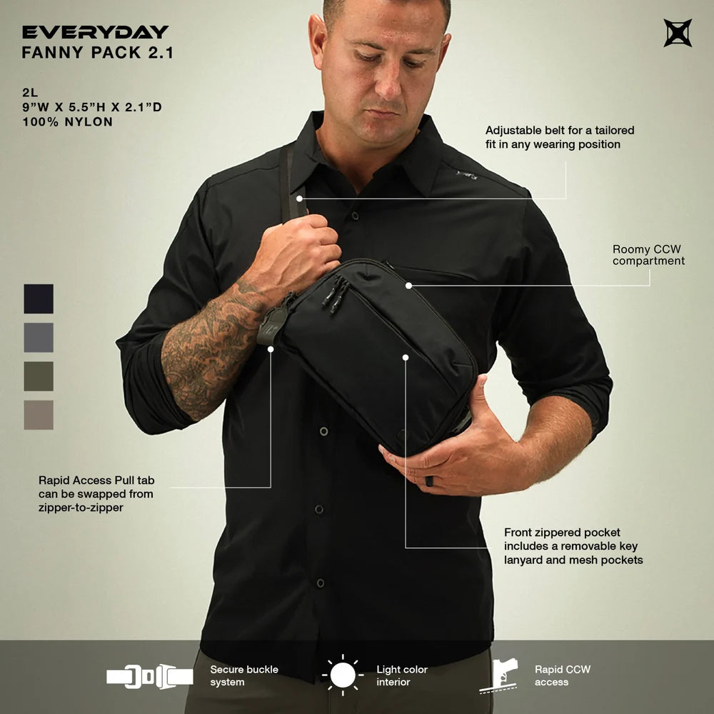 Vertx, Saszetka EDC Everyday Fanny Pack 2.1 2L, zielony