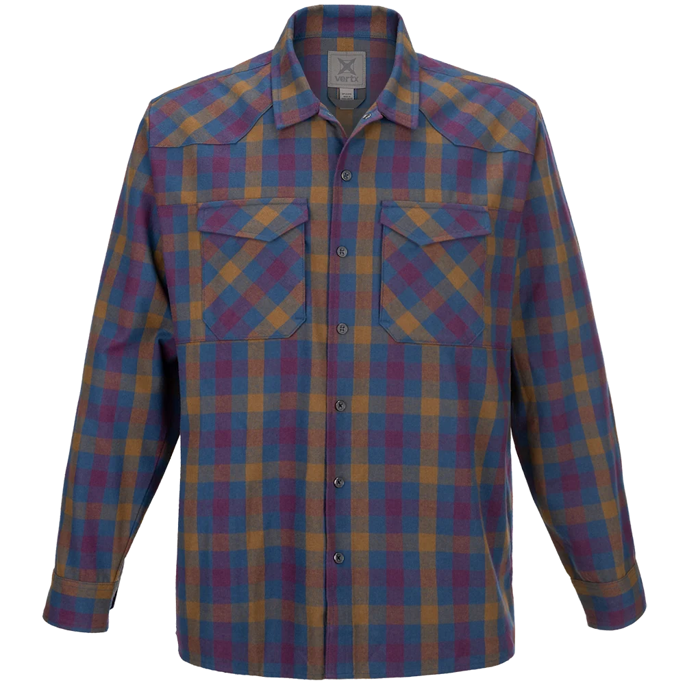 Vertx, Koszula flanelowa męska Canyon Valley Flannel, nebieska