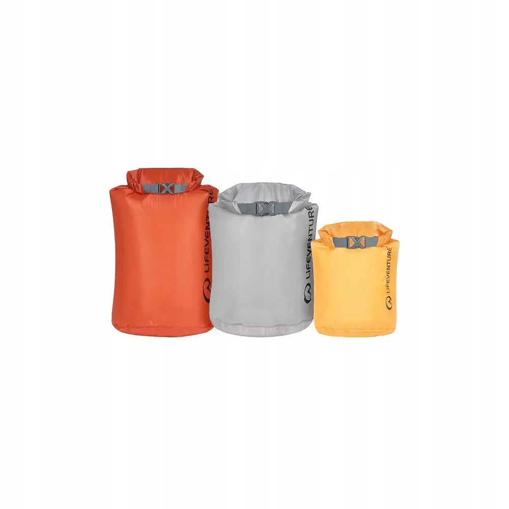 Lifeventure, Zestaw wodoodpornych worków Ultralight DryBag (1L, 2L, 5L)
