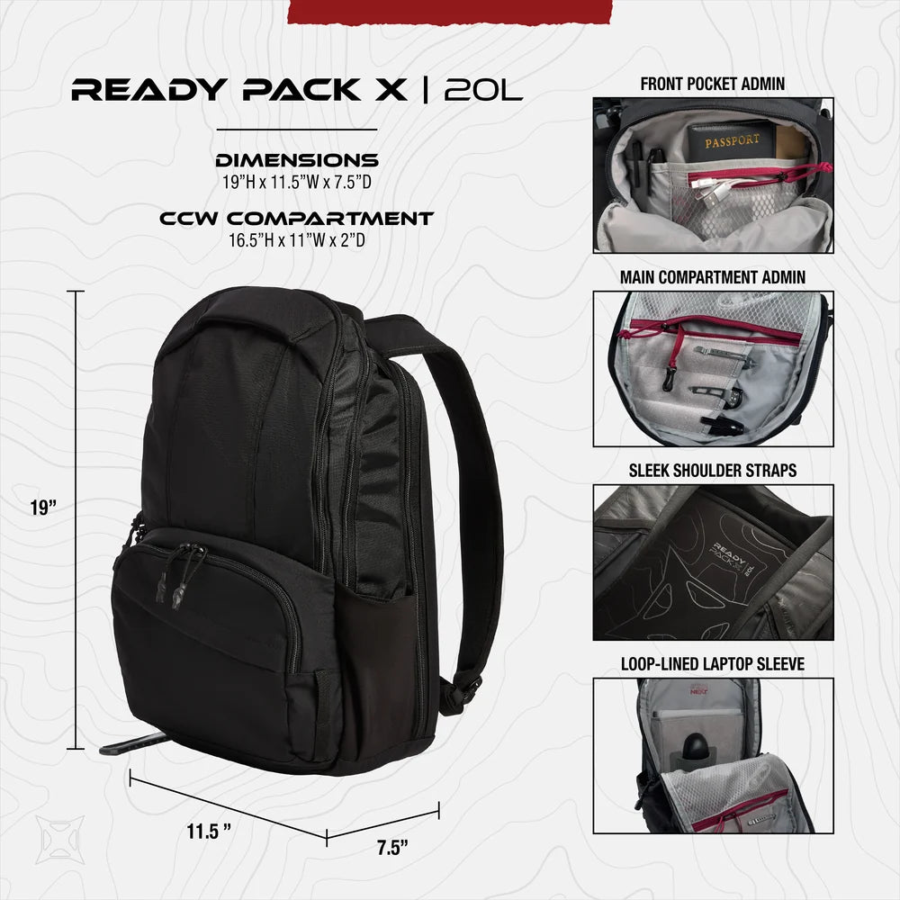 Vertx, plecak EDC z komorą CCW Ready Pack X, zielony
