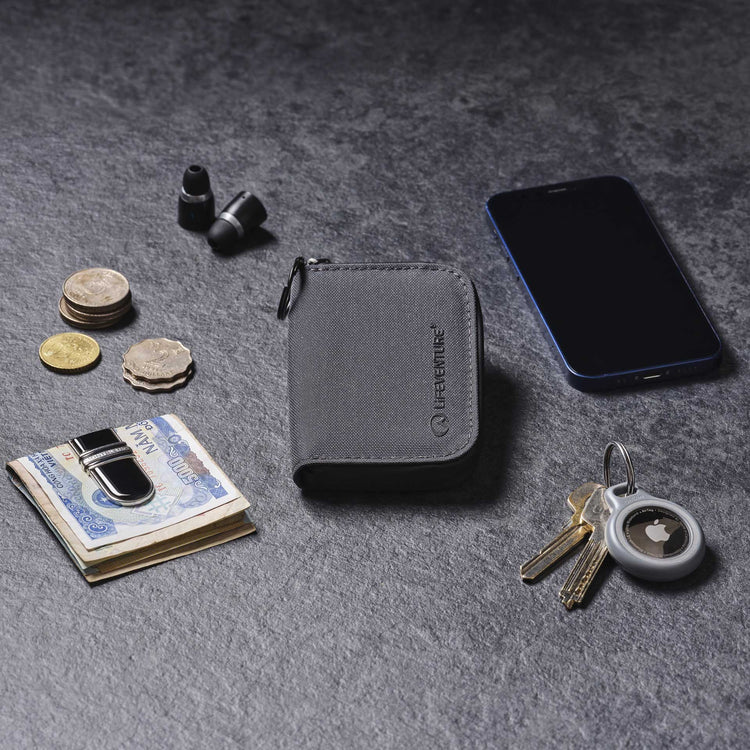 Lifeventure, Portfel na monety z ochroną RFID, szary