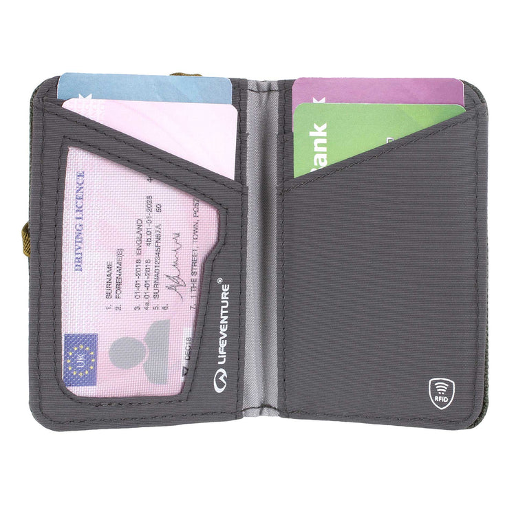 Lifeventure, Etui na karty z ochroną RFID, zielone