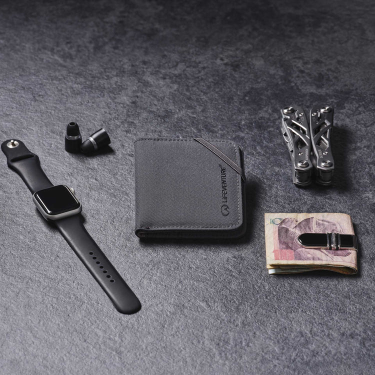 Lifeventure, Kompaktowy portfel z ochroną RFID, szary