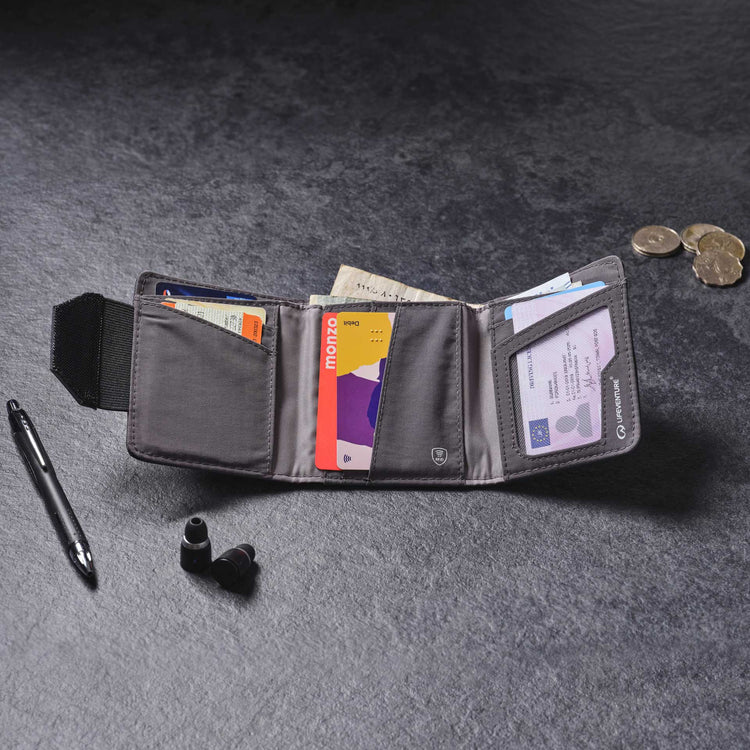 Lifeventure, Portfel z ochroną RFID, szary