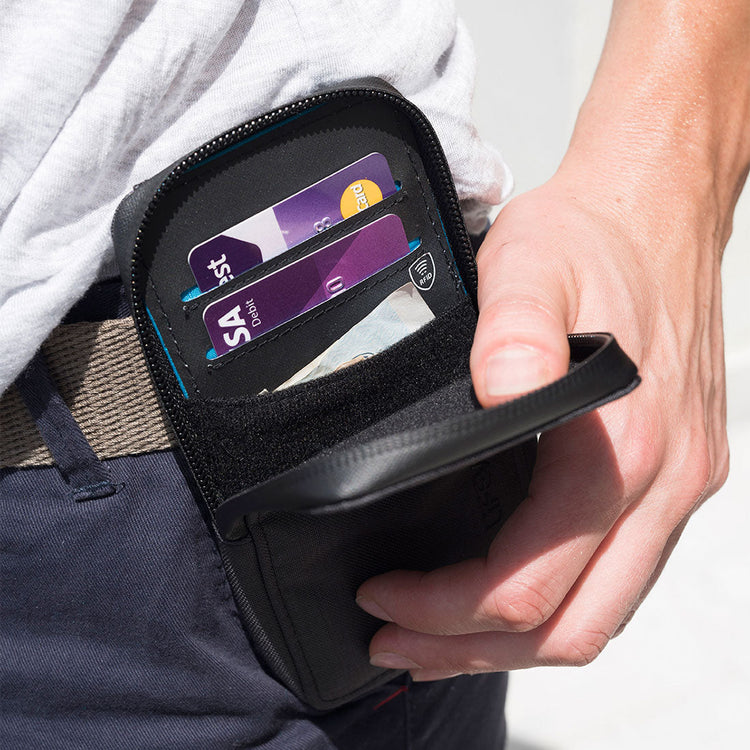 Lifeventure, Portfel na telefon z ochroną RFID, szary