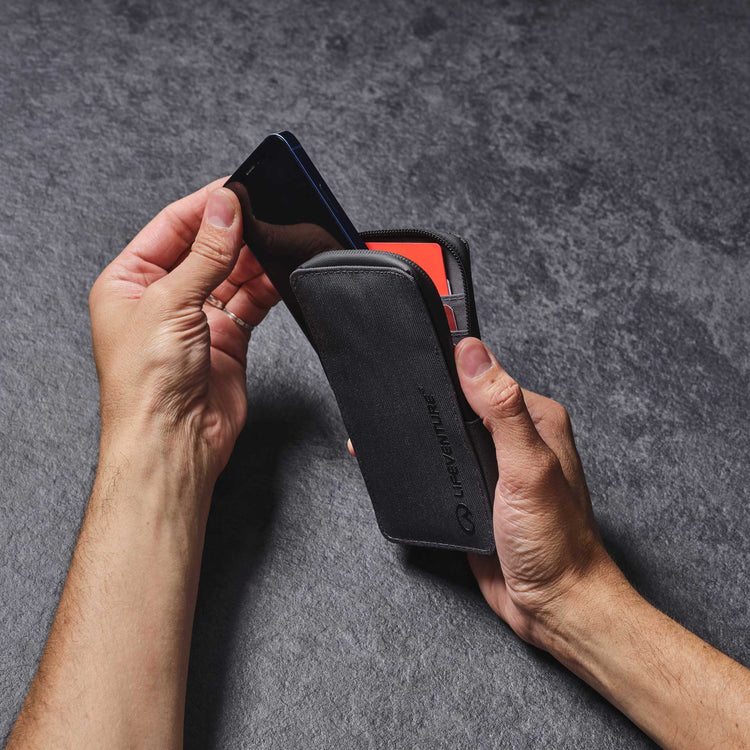 Lifeventure, Portfel na telefon z ochroną RFID, szary