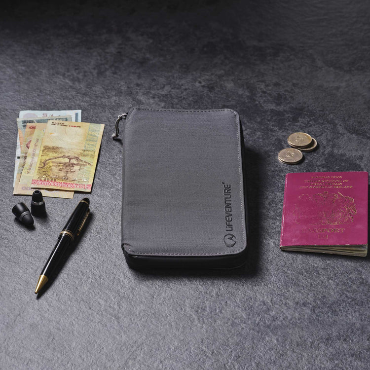 Lifeventure, Portfel podróżny z ochroną RFID, szary