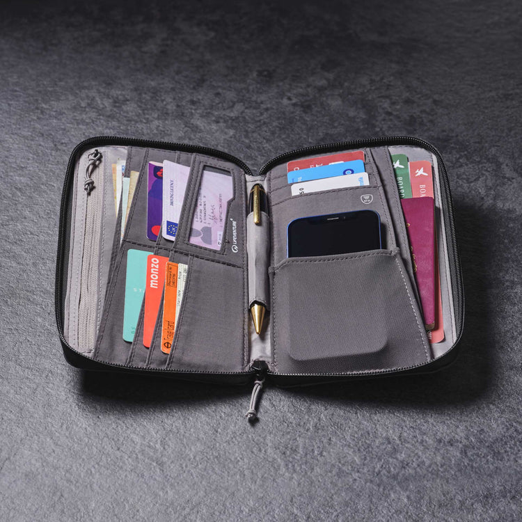 Lifeventure, Portfel podróżny z ochroną RFID, szary