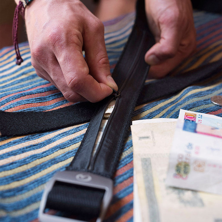 Lifeventure, Pasek podróżny z ukrytą kieszenią na pieniądze, czarny