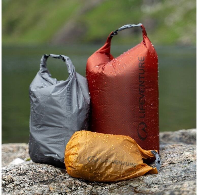 Lifeventure, Zestaw wodoodpornych worków Ultralight DryBag (1L, 2L, 5L)