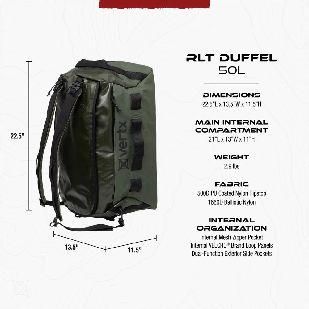 Vertx, torba transportowa RTL Duffel 50L,  czarny
