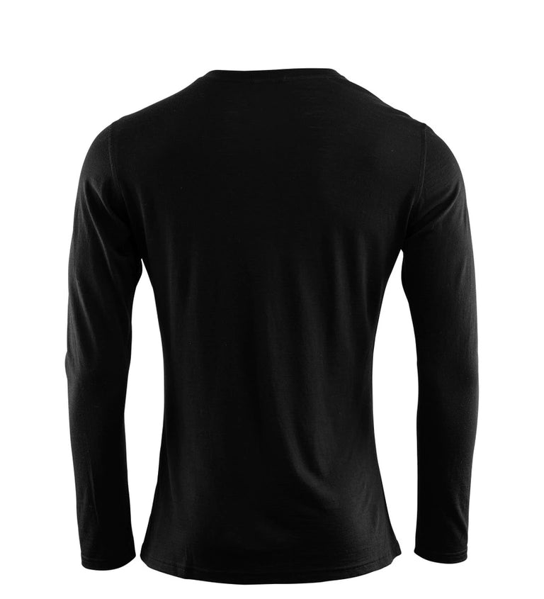 Aclima, Męska koszulka termoaktywna z długim rękawem, LightWool 140 Undershirt Long Sleeve M's, czarna