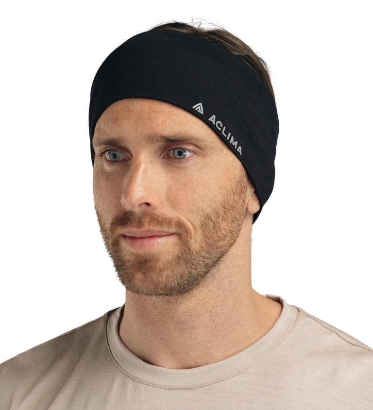 Aclima, Opaska wełniana, LightWool 140 Headband, czarna