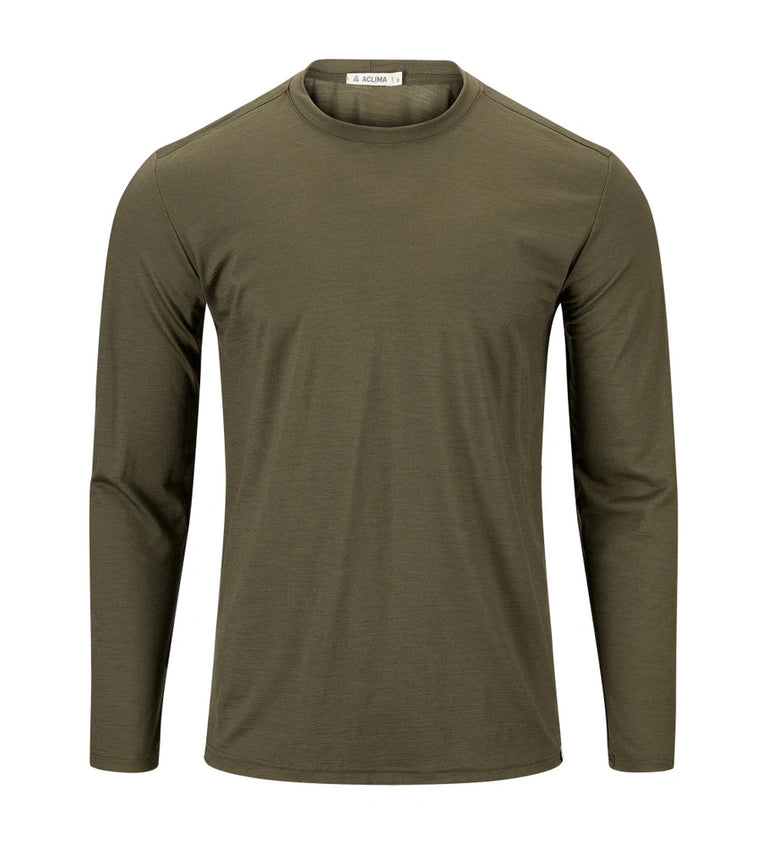 Aclima, Bluza termoaktywna męska, LightWool 180 Crewneck M's, zielona