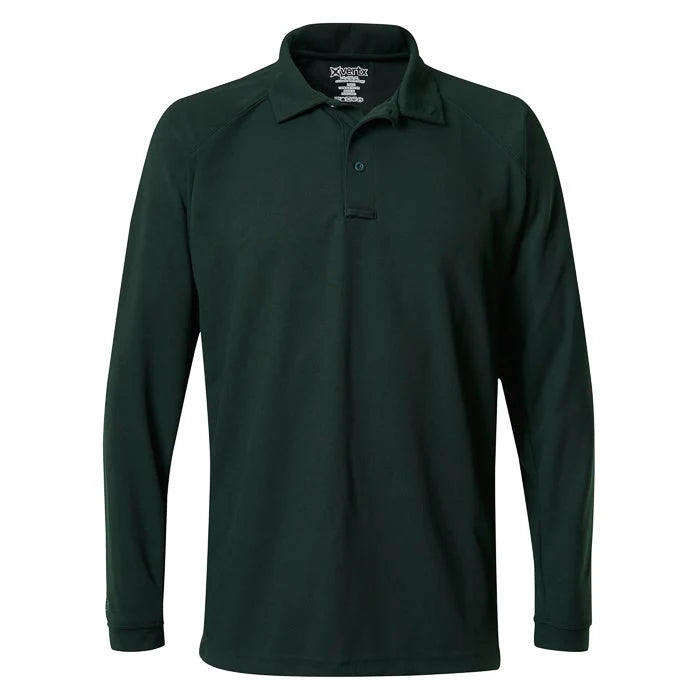 Vertx, Męska koszulka polo HeatShield (F.K.A. Coldblack®) Longsleeve, zielony