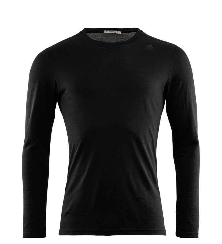 Aclima, Męska koszulka termoaktywna z długim rękawem, LightWool 140 Undershirt Long Sleeve M's, czarna