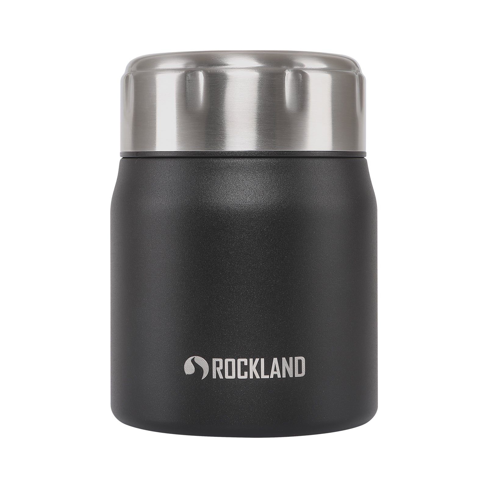 Rockland Termos obiadowy ROCKET Czarny 500 ml (spork w zakrętce + miseczka)