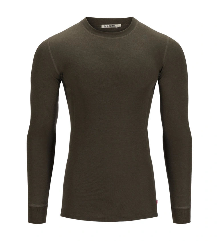 Aclima, Bluza termoaktywna męska, WarmWool Crewneck M's, zielona