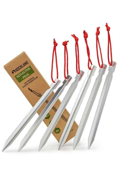 ROCKLAND, Śledzie namiotowe REFLECTIVE PEGS 6 sztuk