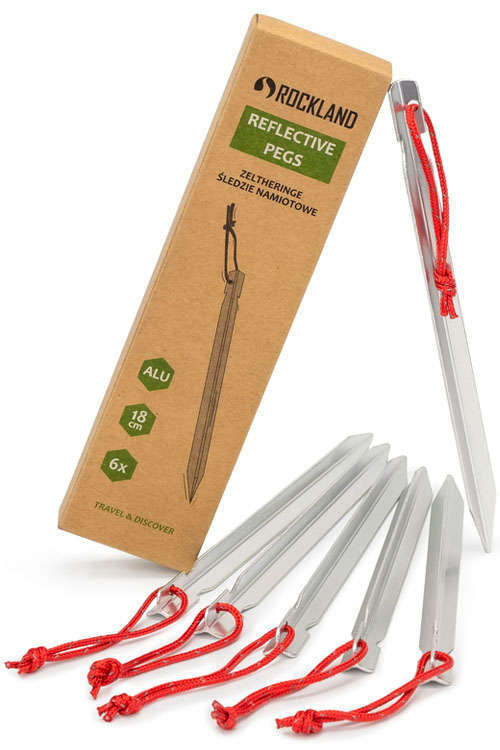 ROCKLAND, Śledzie namiotowe REFLECTIVE PEGS 6 sztuk